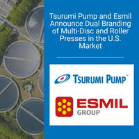 Tsurumi Pump and Esmil Announce Dual Branding of Multi-Disc and Roller Presses in the U.S. Market